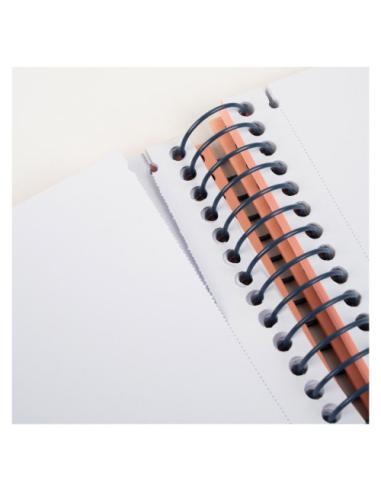 CUADERNO A4 CON ESPIRAL Y TAPA DURA, 80 HOJAS BLANCAS DE 95 GR/M, COLECCIÓN 430 SINCE 1918, BEIGE MILAN 57141E80BG