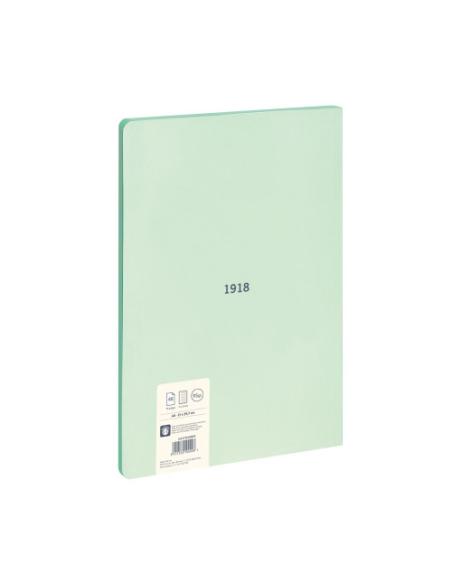 LIBRETA ENCOLADA, PAPEL CUADRICULADO, 48 HOJAS A4, SERIE 1918, VERDE MILAN 57243G48GR