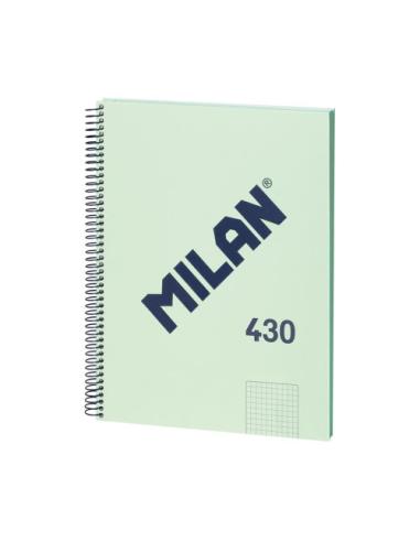 LIBRETA CON ESPIRAL, PAPEL CUADRICULADO, 80 HOJAS A4, SERIE 1918, VERDE MILAN 57143E80GR
