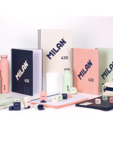 LIBRETA CON ESPIRAL, PAPEL CUADRICULADO, 80 HOJAS A4, SERIE 1918, BEIGE MILAN 57143E80BG