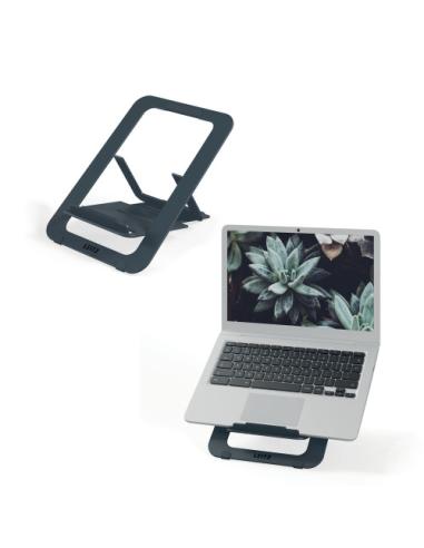 SOPORTE ELEVADOR PARA PORTATIL AJUSTABLE ALUMINIO EXTRAPLANO ERGO LEITZ 63460089