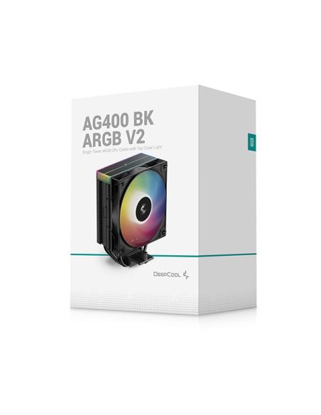 REFRIGERADOR CPU MULTIZOCALO DEEPCOOL AG400 ARGB V2 NEGRO R-AG400-BKAMMN-GJD