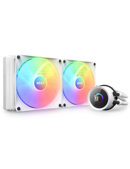 REFRIGERADOR LIQUIDO CPU NZXT KRAKEN 280 RGB 2X140 BLANCO VENT RGB DISPLAY LCD