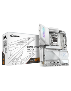 GIGABYTE Placa base X870E AORUS PRO ICE - Compatible con CPUs AMD Ryzen 9000, VRM digital de 16+2+2 fases, hasta 8000MHz DDR5 (O