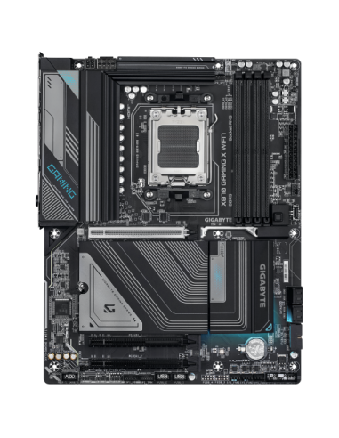 GIGABYTE Placa Base X870 GAMING X WIFI7 - Compatible con CPUs AMD Ryzen 9000, 16+2+2 fases VRM, hasta 8000MHz DDR5 (OC), 1xPCIe 