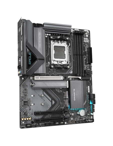 GIGABYTE Placa Base X870 EAGLE WIFI7 - Compatible con CPUs AMD Ryzen 9000, VRM de 14+2+2 fases, hasta 8000MHz DDR5 (OC), 4xPCIe 