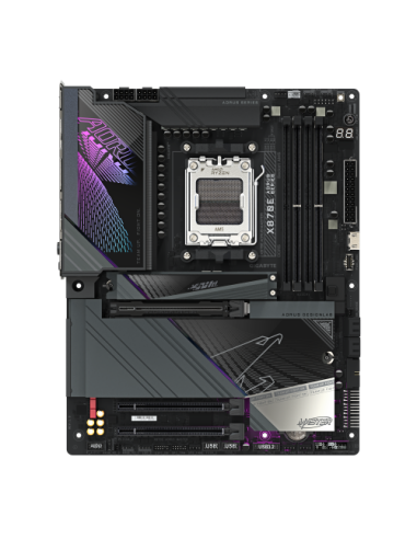 GIGABYTE Placa base X870E AORUS MASTER - Compatible con CPUs AMD Ryzen 9000, VRM digital de 16+2+2 fases, hasta 8200MHz DDR5 (OC
