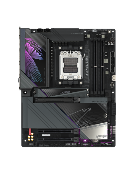GIGABYTE Placa base X870E AORUS MASTER - Compatible con CPUs AMD Ryzen 9000, VRM digital de 16+2+2 fases, hasta 8200MHz DDR5 (OC