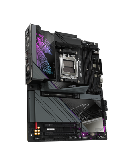 GIGABYTE Placa base X870E AORUS MASTER - Compatible con CPUs AMD Ryzen 9000, VRM digital de 16+2+2 fases, hasta 8200MHz DDR5 (OC
