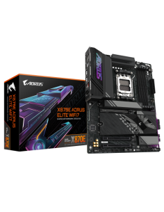 GIGABYTE Placa base X870E A ELITE WIFI7 - Compatible con CPUs AMD Ryzen 9000, VRM digital de 16+2+2 fases, hasta 8000MHz DDR5 (O