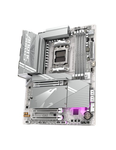GIGABYTE Placa base X870 A ELITE WF7 ICE - Compatible con CPUs AMD Ryzen 9000, VRM digital de 16+2+2 fases, hasta 8000MHz DDR5 (