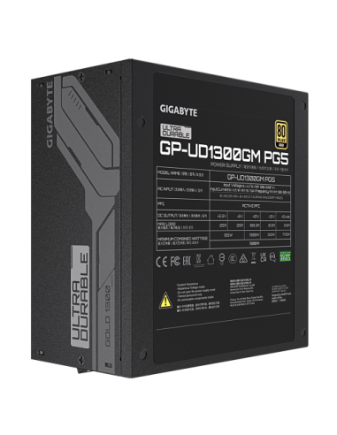 GIGABYTE UD1300GM PG5 unidad de fuente de alimentación 1300 W 20+4 pin ATX ATX Negro