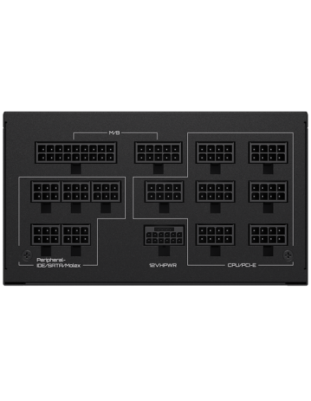 GIGABYTE UD1300GM PG5 unidad de fuente de alimentación 1300 W 20+4 pin ATX ATX Negro