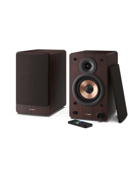 Sharp BOOKSHELF SPEAKERS De 2 vías Marrón Inalámbrico y alámbrico 60 W