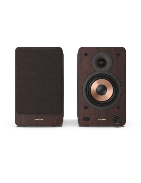 Sharp BOOKSHELF SPEAKERS De 2 vías Marrón Inalámbrico y alámbrico 60 W