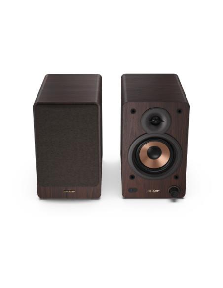 Sharp BOOKSHELF SPEAKERS De 2 vías Marrón Inalámbrico y alámbrico 60 W
