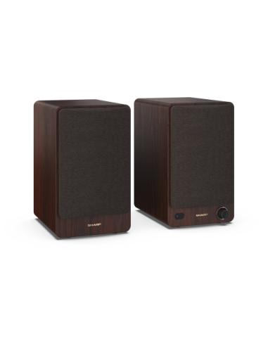 Sharp BOOKSHELF SPEAKERS De 2 vías Marrón Inalámbrico y alámbrico 60 W