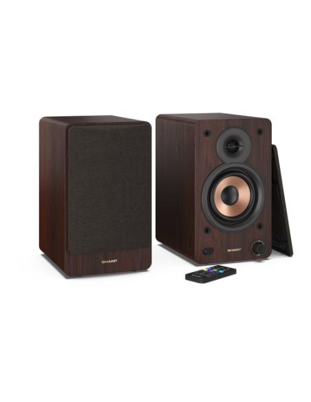 Sharp BOOKSHELF SPEAKERS De 2 vías Marrón Inalámbrico y alámbrico 60 W