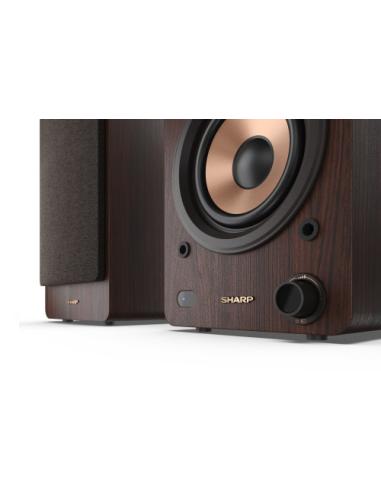 Sharp BOOKSHELF SPEAKERS De 2 vías Marrón Inalámbrico y alámbrico 60 W