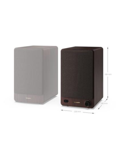 Sharp BOOKSHELF SPEAKERS De 2 vías Marrón Inalámbrico y alámbrico 60 W