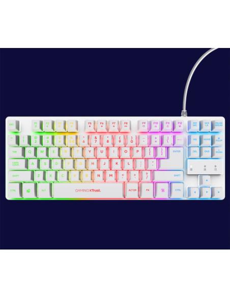 Trust GXT 833W Thado teclado Juego USB QWERTY Español Blanco