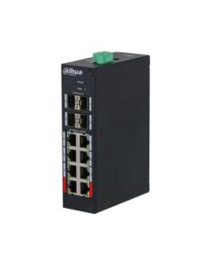 (DH-HS4412-8ET-96) DAHUA SWITCH INDUSTRIAL MANAGED 8 PUERTOS POE 10/100 MBPS + 4 SFP 1000 MBPS UPLINK