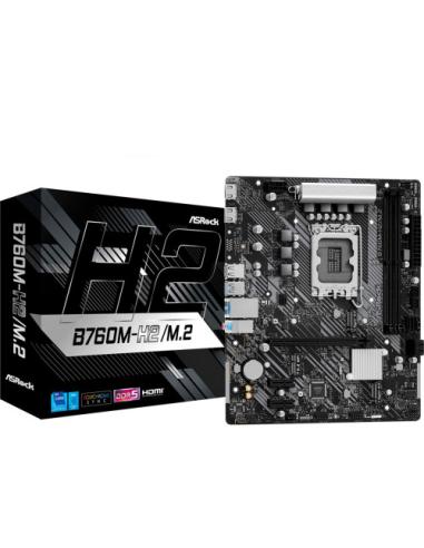 PLACA ASROCK B760M-H2/M.2,INTEL,1700,B760,2DDR5,96GB,HDMI+DP,4SATA+2M.2,5USB 3.2+1USB-C,GBLAN,MATX