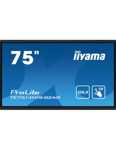 MONITOR IIYAMA 75" IIWARE12E , ANDROID 13, 50-P, 3840X2160, UHD, FAN-LESS, MM 2X 8W + 2X 18W , MICRO 8X, HDMI 4X, HDMI-OUT, USB-