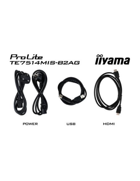 MONITOR IIYAMA 75" IIWARE12E , ANDROID 13, 50-P, 3840X2160, UHD, FAN-LESS, MM 2X 8W + 2X 18W , MICRO 8X, HDMI 4X, HDMI-OUT, USB-