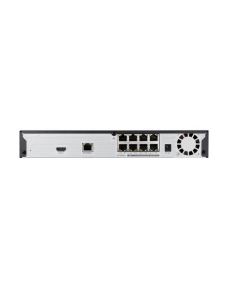 HANWHA GRABADOR IP 8 CANALES 8MP HASTA 1HDD 80MBPS