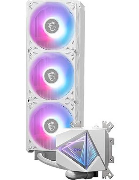SISTEMA DE REFRIGERACION LIQUIDA MSI PARA CPU MAG CORELIQUID I360 WHITE,INTEL/AMD,RADIADOR 360mm,FAN4PIN,20dBA,ARGB (3 VENTILADO