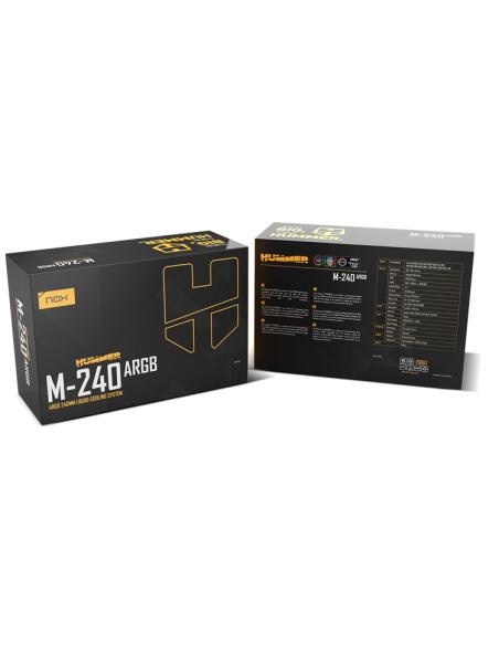 REFRIGERADOR LIQUIDO CPU NOX HUMMER M-240 ARGB BLACK