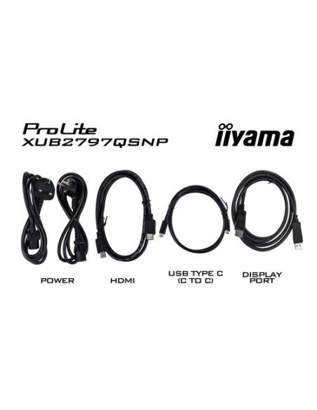 MONITOR IIYAMA PROLITE XUB2797QSNP 27" QHD 1440P - IPS, 100HZ, 1MS, SPEAKERS, DP
