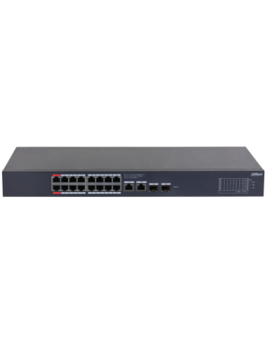 (CS4220-16GT-240) DAHUA SWITCH POE 16 PUERTOS GIGABIT + 2 UPLINK GIGABIT RJ45 + 2SFP GIGABIT 240W MANAGED CLOUD L2