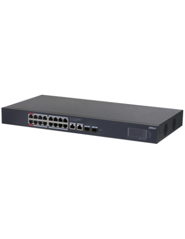 (CS4220-16GT-240) DAHUA SWITCH POE 16 PUERTOS GIGABIT + 2 UPLINK GIGABIT RJ45 + 2SFP GIGABIT 240W MANAGED CLOUD L2