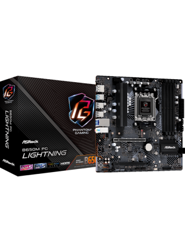 Asrock B650M PG Lightning AMD B650 Zócalo AM5 micro ATX