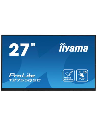 MONITOR IIYAMA 27" IPS BONDED PCAP 10P TOUCH, MPP2.0 (ACTIVE STYLUS) SUPPORTED, 2560X1440, FLAT BEZEL FREE GLASS FRONT, HDMI, DI