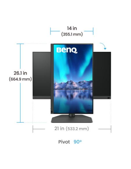 MONITOR PARA FOTOGRAFOS BENQ SW242Q 24.1” IPS,2K, 2560 X 1600, 16:10, 99% ADOBE RGB, 98% P3, CALIBRACIÓN, USB-C 90W, TÜV, LUT 3D