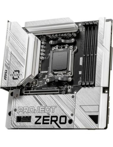PLACA MSI B650M PROJECT ZERO,BTF,AMD,AM5,B650,4DDR5,256GB,HDMI+DP,4SATA3/6G+2M.2,9USB3.2,2.5GB+WIFI6E+BT5.3,MATX