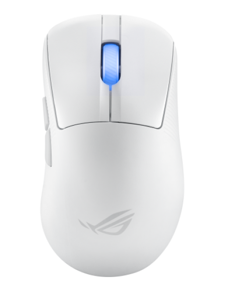 ASUS ROG Keris II Ace Wireless AimPoint White ratón mano derecha RF Wireless + Bluetooth + USB Type-A Óptico 42000 DPI