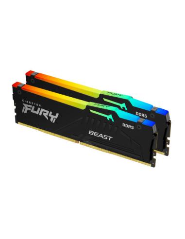 MEMORIA KINGSTON 16GB KIT2 6000MT/S DDR5 CL30  FURY BEAST RGB EXPO - KF560C30BBEAK2-16