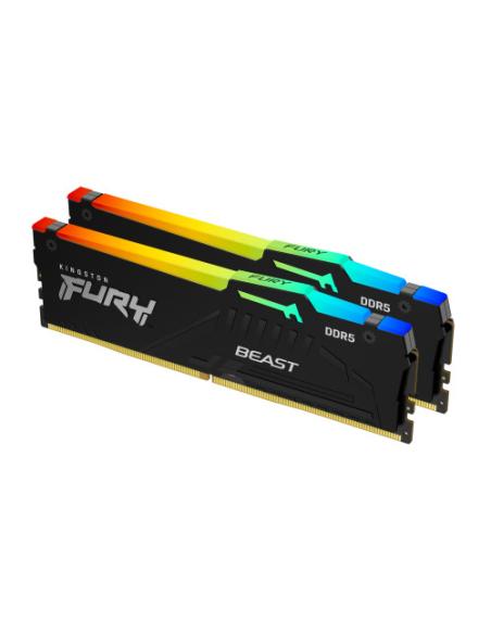 MEMORIA KINGSTON 16GB KIT2 6000MT/S DDR5 CL30  FURY BEAST RGB EXPO - KF560C30BBEAK2-16