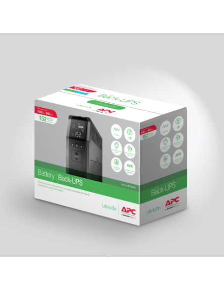APC BR1600SI sistema de alimentación ininterrumpida (UPS) Línea interactiva 1,6 kVA 960 W 8 salidas AC