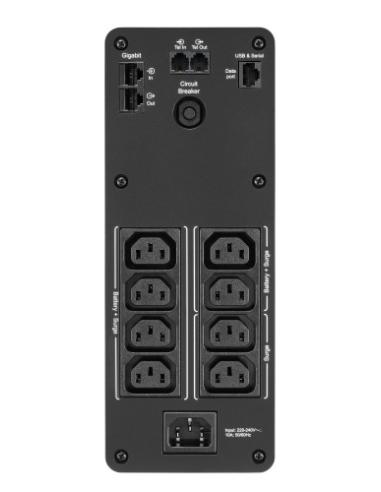 APC BACK UPS PRO BR 1200VA sistema de alimentación ininterrumpida (UPS) Línea interactiva 1,2 kVA 720 W 8 salidas AC