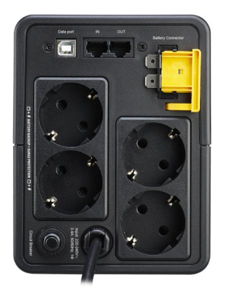 APC BX750MI-GR sistema de alimentación ininterrumpida (UPS) Línea interactiva 0,75 kVA 410 W 4 salidas AC