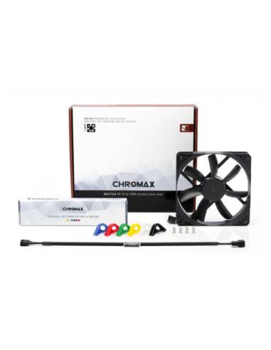 NOCTUA VENTILADOR CAJA NF-S12A PWM CHROMAX.BLACK.SWAP, NF-S12A PWM CH.BK.S, 120MM, 120X120X25MM, 12V, 1200RPM/300RPM, 17,8 DB(A)