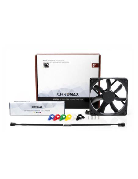 NOCTUA VENTILADOR CAJA NF-S12A PWM CHROMAX.BLACK.SWAP, NF-S12A PWM CH.BK.S, 120MM, 120X120X25MM, 12V, 1200RPM/300RPM, 17,8 DB(A)