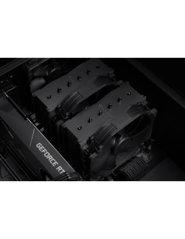 NOCTUA COOLER CPU NH-D15 CHROMAX.BLACK [NH-D15 CH.BK], 6 HEATPIPES DUAL TOWER, 2X NF-A15 140MM FAN PWM, INTEL LGA1851, LGA1700, 