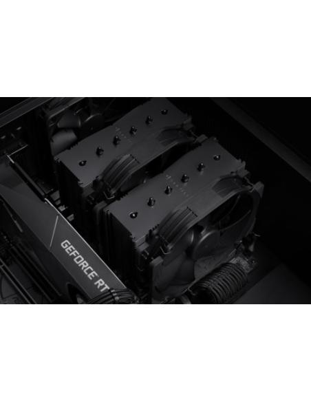 NOCTUA COOLER CPU NH-D15 CHROMAX.BLACK [NH-D15 CH.BK], 6 HEATPIPES DUAL TOWER, 2X NF-A15 140MM FAN PWM, INTEL LGA1851, LGA1700, 
