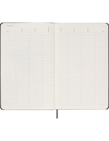 AGENDA 12 MESES 2025 SEMANAL SIN FECHA L (13 X 21 CM) NEGRA TAPA DURA MOLESKINE DHUNDB12WN301